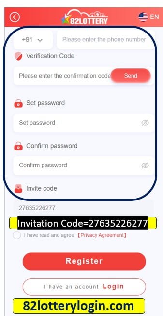 82 Lottery Game Registration