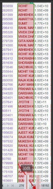 Multiple Name with Same Bank