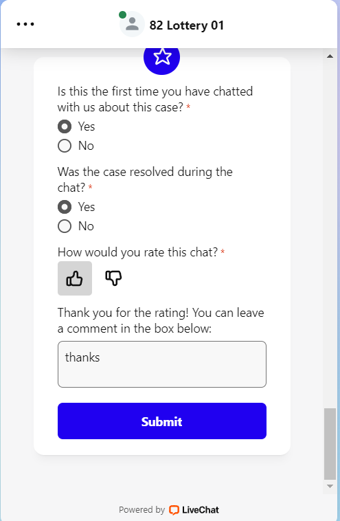 Live Chat Closing