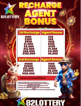 82 Lottery new agent bonus chart