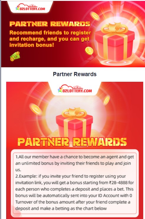 82 Lottery Partner Rewards