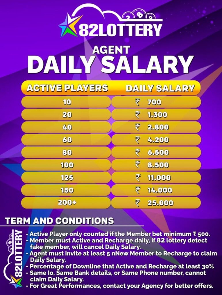Daily Salary System of 82 Lottery